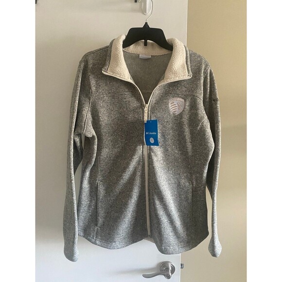 Columbia Canyon Point Sweater Fleece FZ Chalk Womens XL Kansas City Sporting NWT - Picture 6 of 12